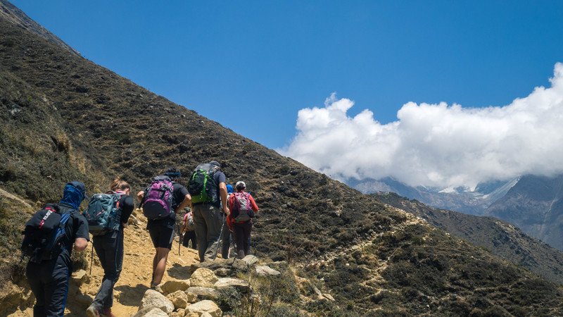 Travellers trek to Everest Basecamp