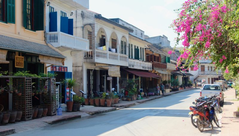  A quiet street in Luang Prabang, Laos