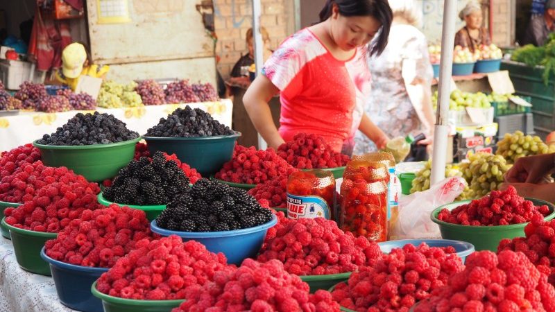 Berries at the Osh Bazaar