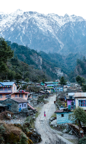 The village of Danaque on the Annapurna Circuit 