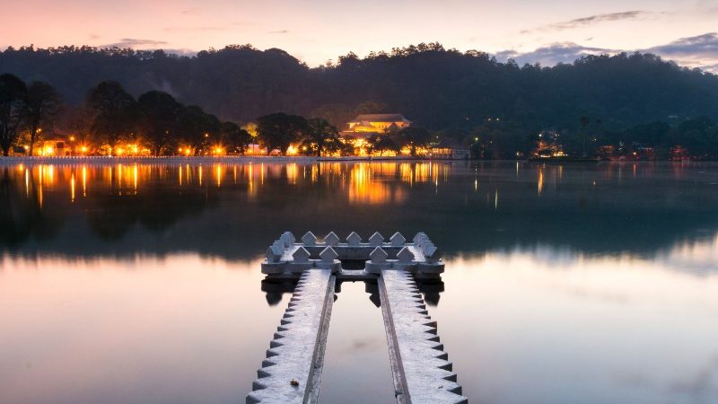 Jetty into the water at Kandy Lake
