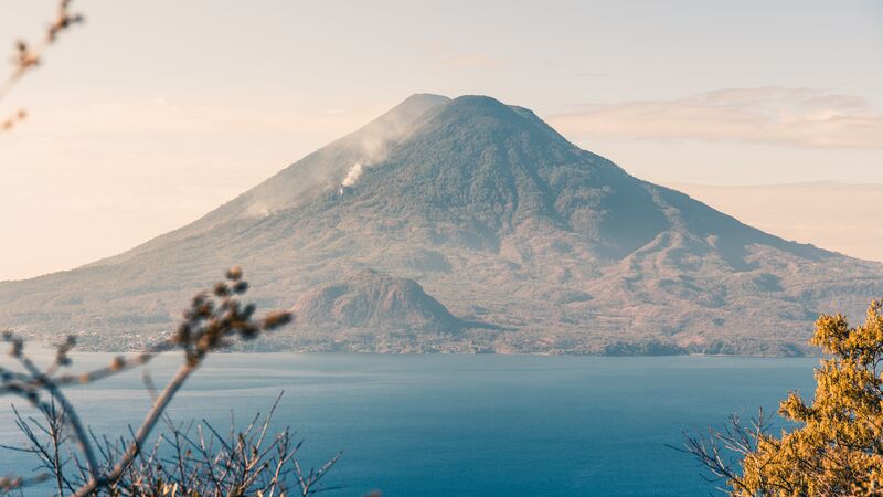 Volcano at Lake Atitlan, Guatemala