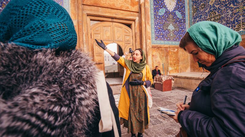 A tour guide in Iran