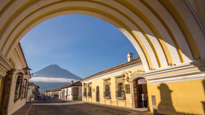 The pastel-hued streets of Antigua, Guatemala