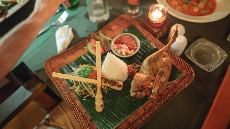 A Balinese meal in a warung
