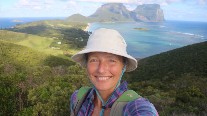 A smiling woman on Lord Howe Island.