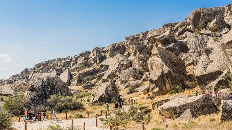 A rocky outcrop in Azerbaijan