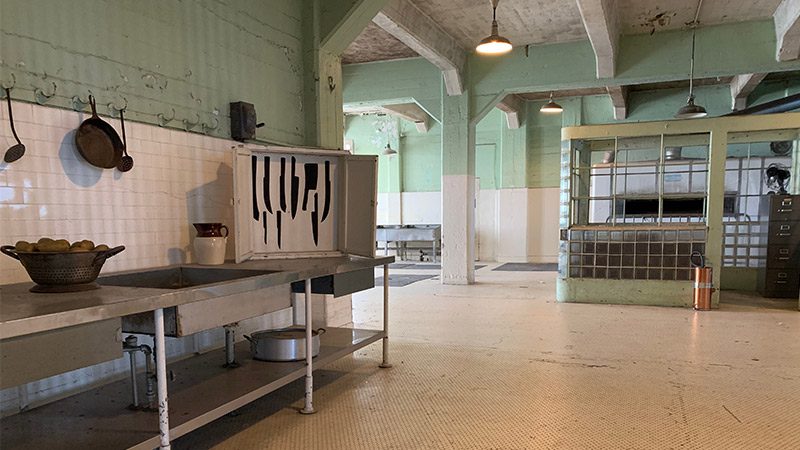 The kitchen in Alcatraz