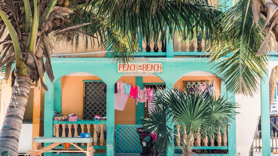 A colourful building in Caye Caulker, Belize