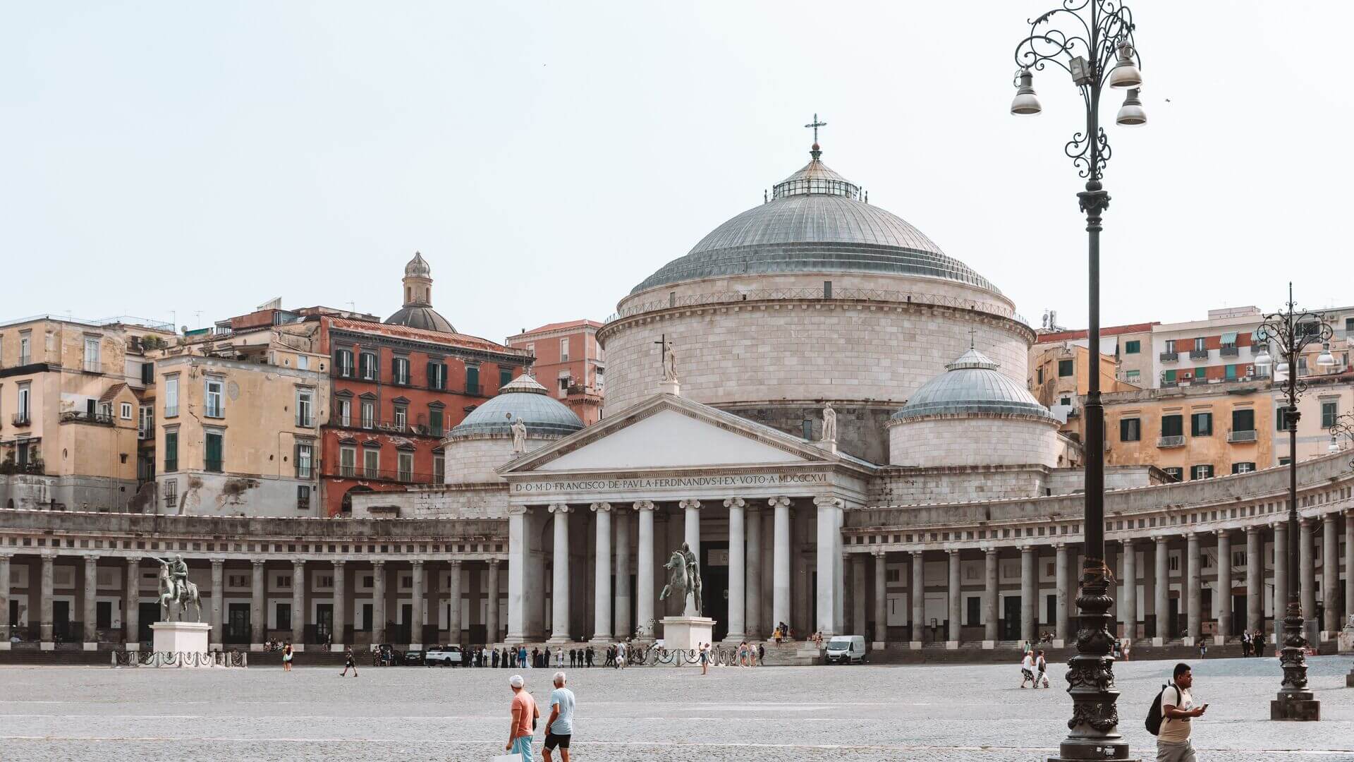 An empty town square in Italy