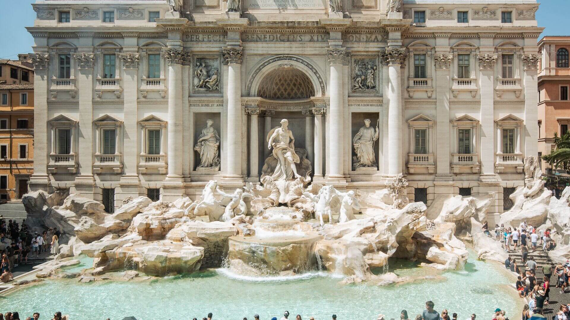 The Trevi Fountain in Rome, Italy