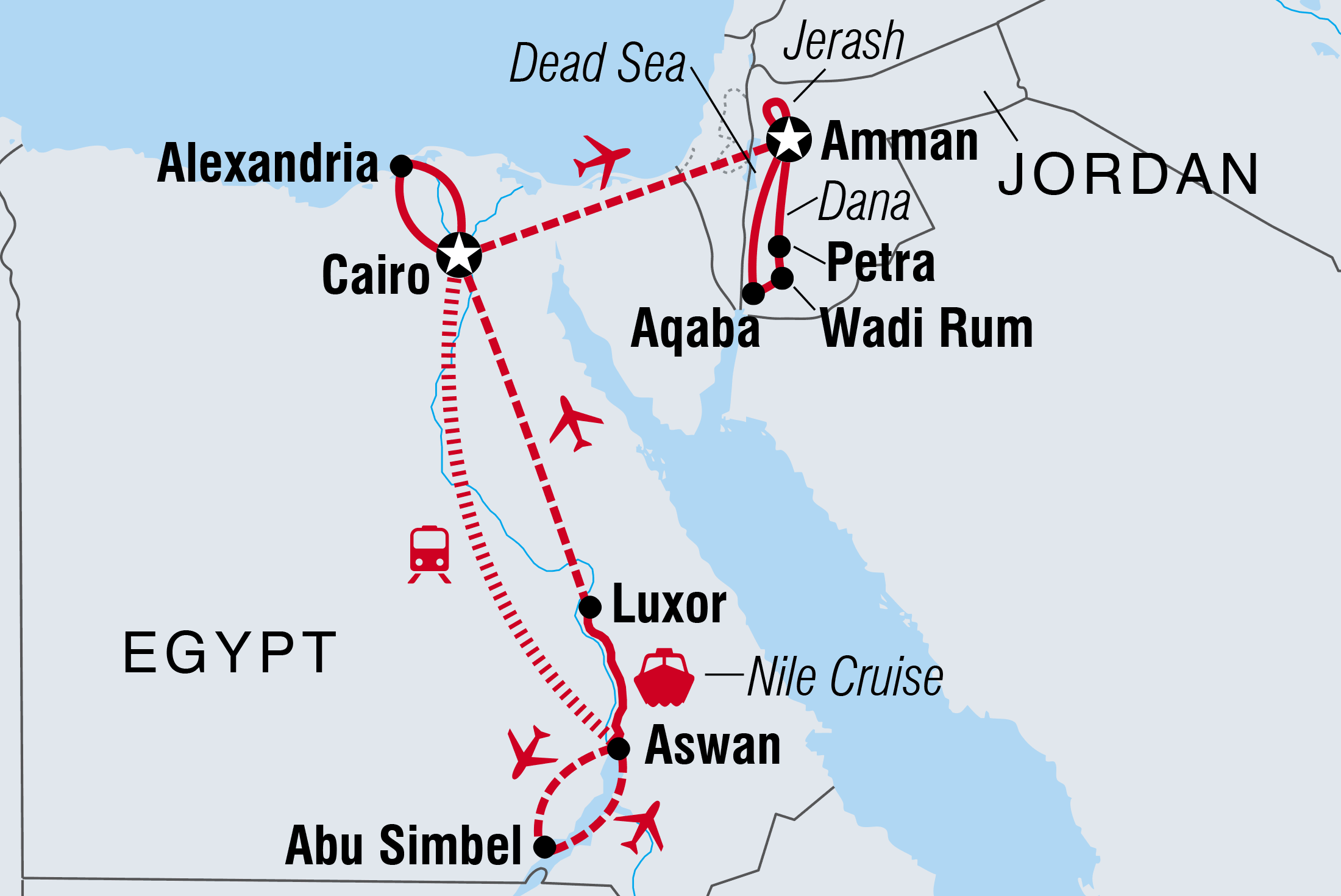 from cairo to amman