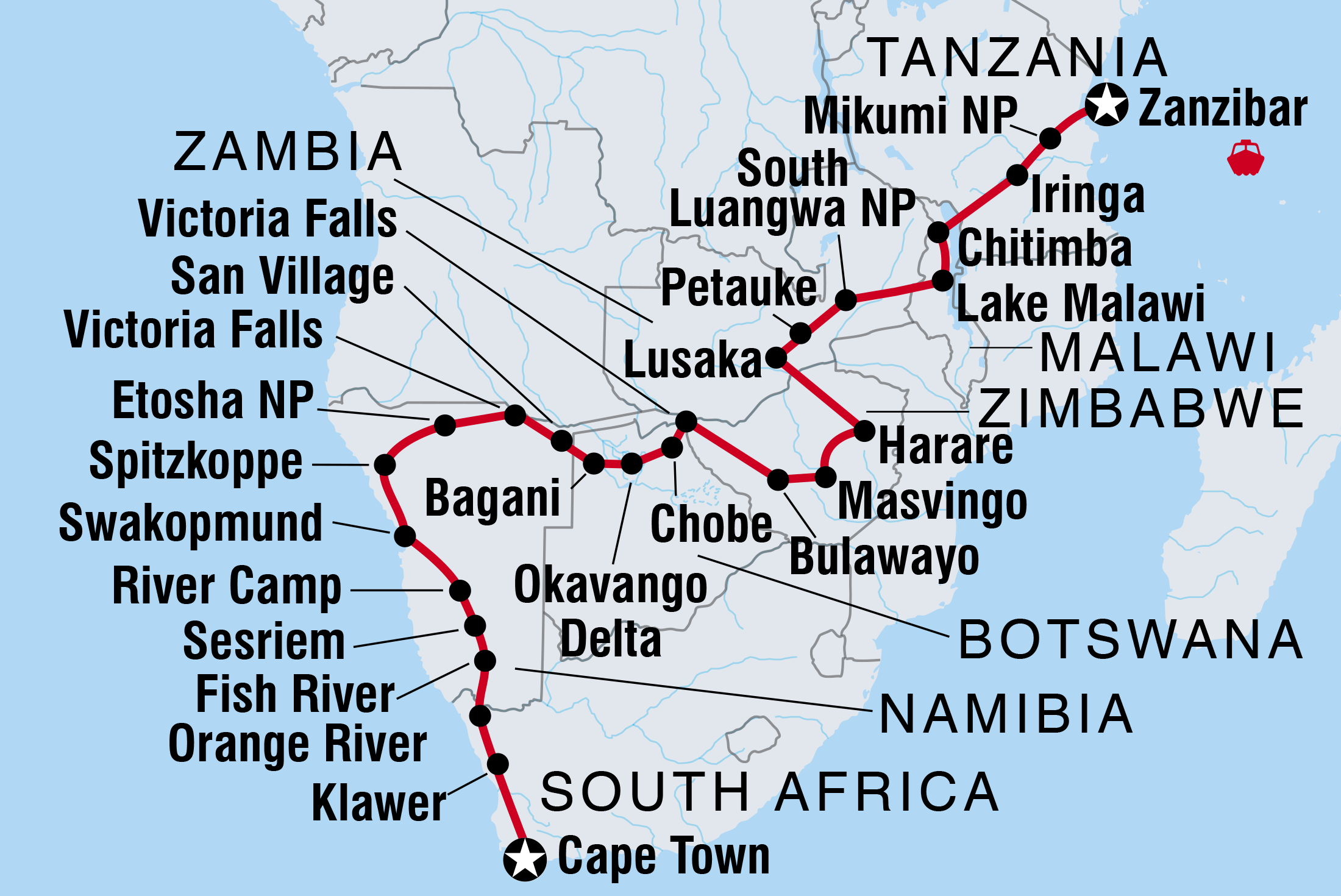 travel requirements from south africa to zanzibar