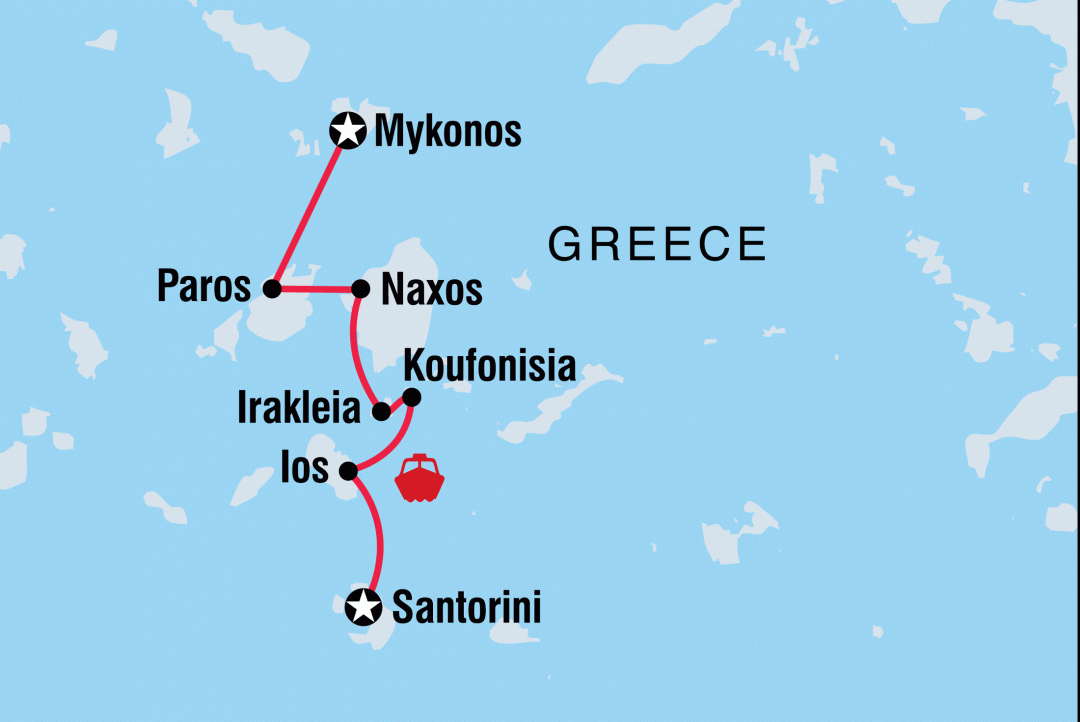 how to travel to mykonos from santorini