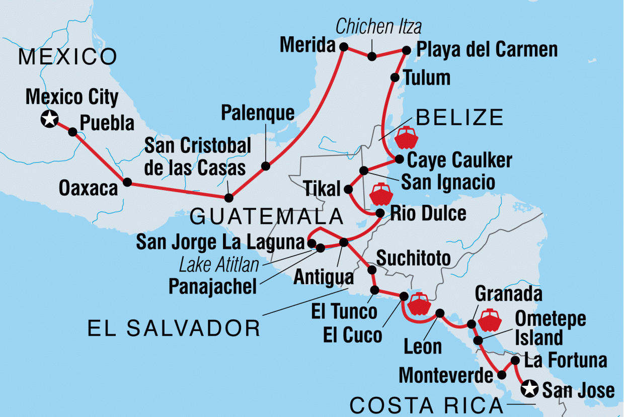 train travel in central america