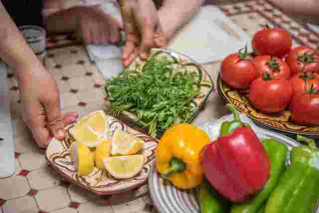 Plant based meal in Morocco