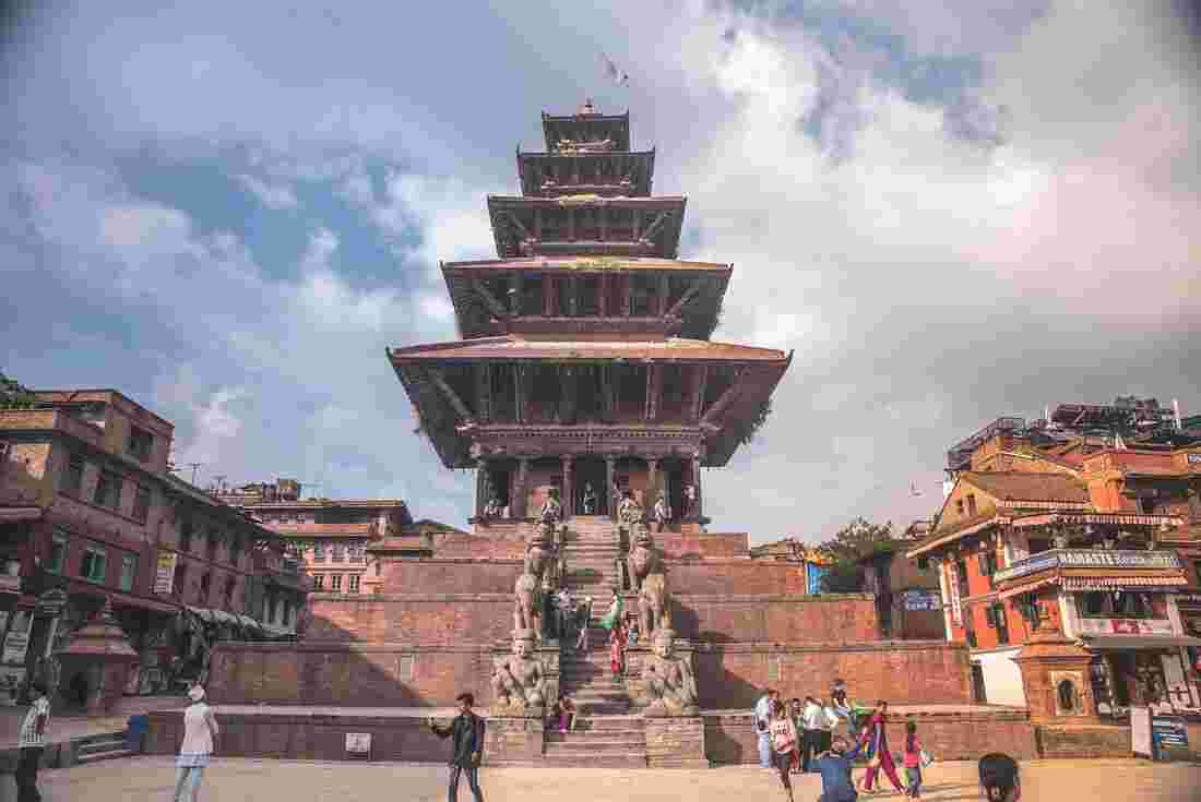 Nepal's tallest temple Nyatapola at Dubar Squarre in Bhaktapur