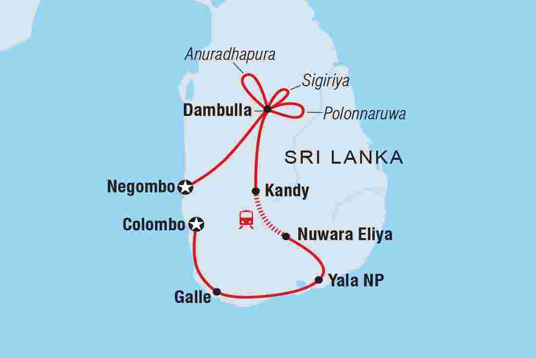 Map of Premium Sri Lanka in Depth including Sri Lanka