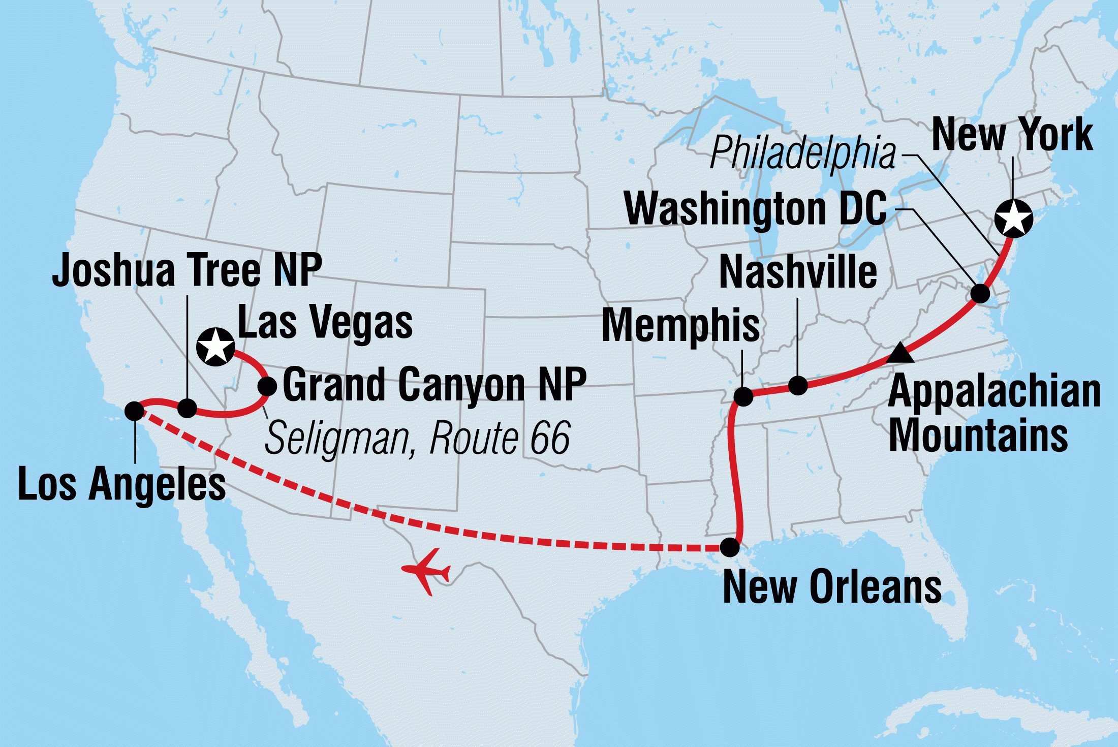 distance entre las vegas to new york