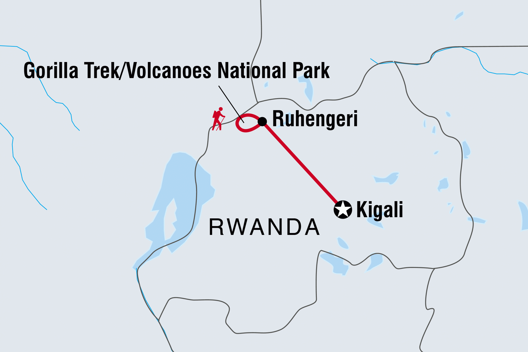 mountain gorilla habitat map