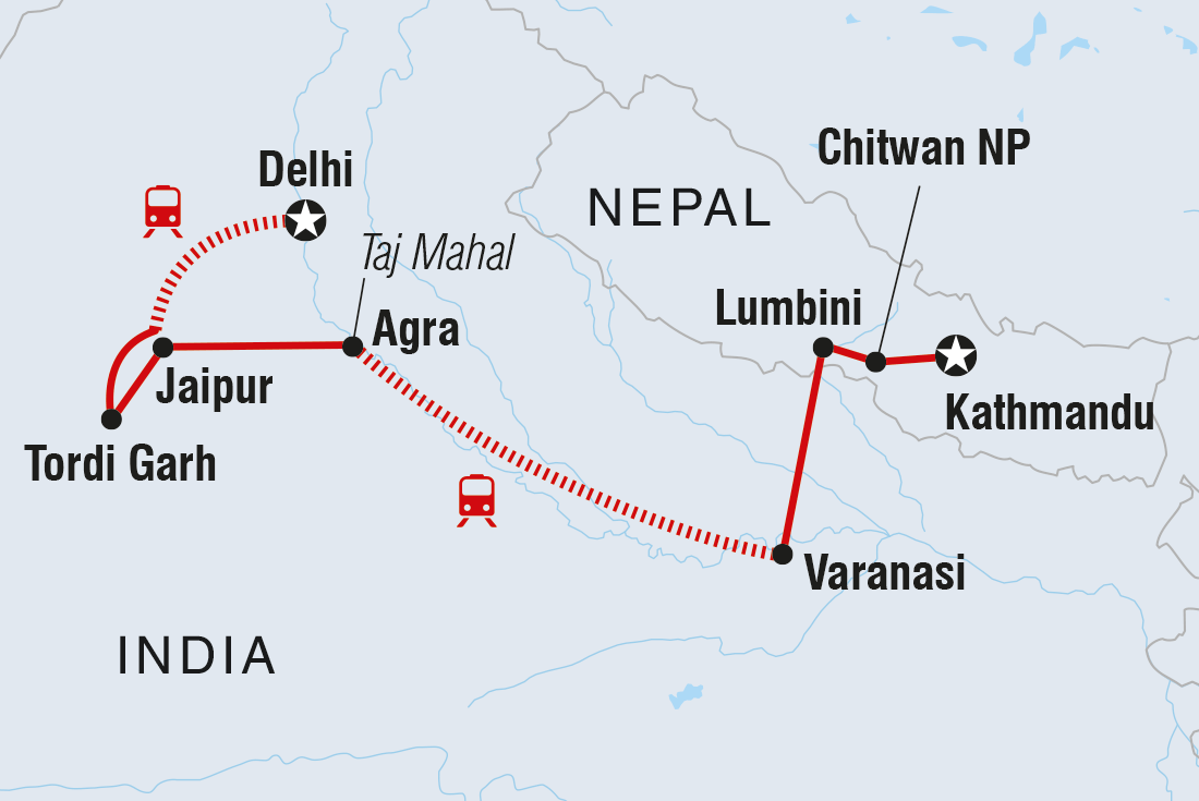 Real Delhi to Kathmandu