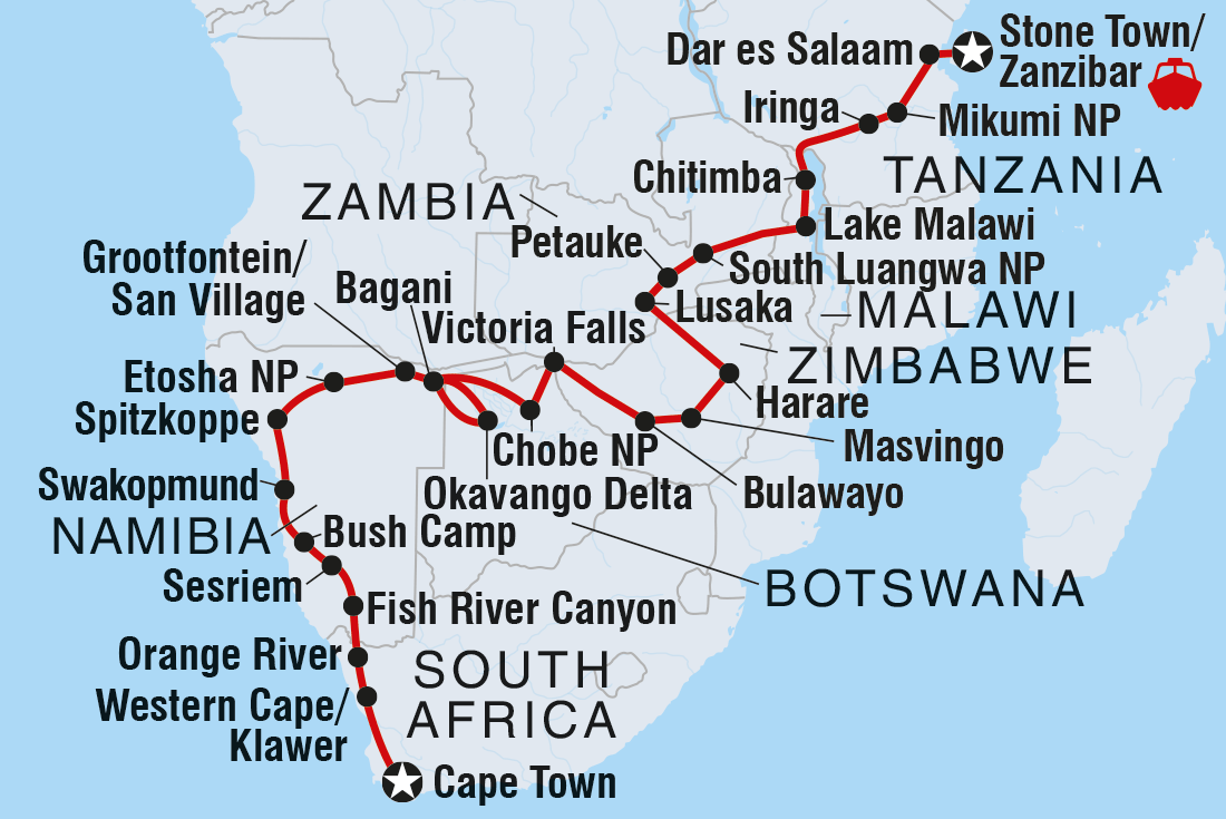 Cape Town to Zanzibar