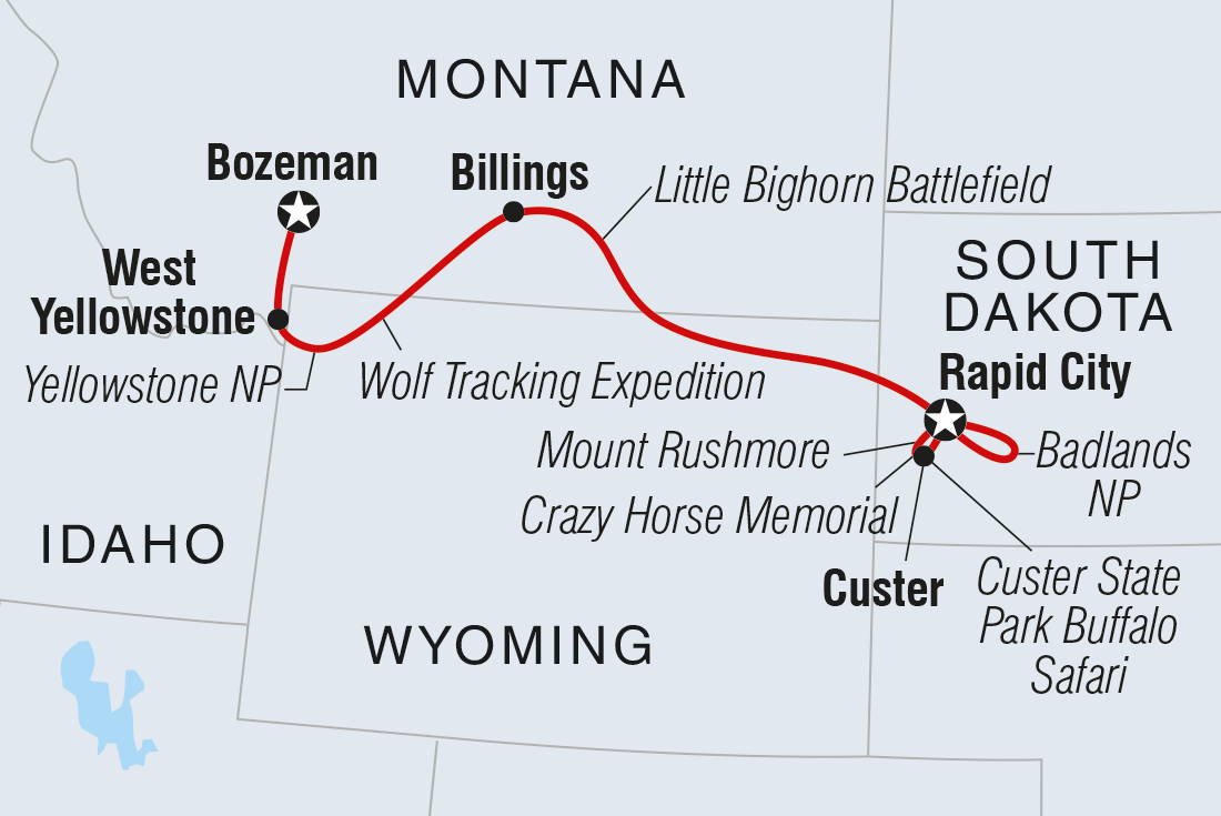 South Dakota to Yellowstone Parks Explorer