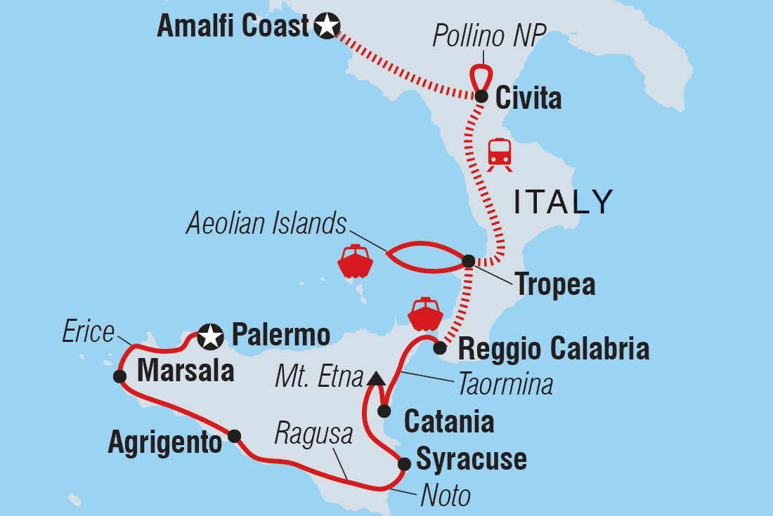 Highlights of Calabria & Sicily