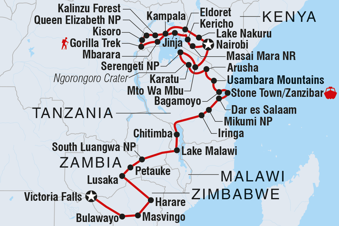 Vic Falls to Gorillas