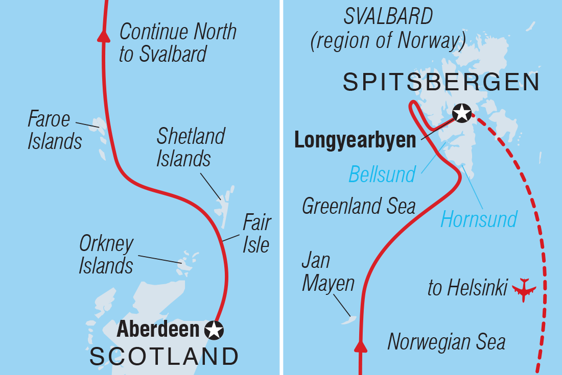 Exploring Spitsbergen via the Faroes and Jan Mayen